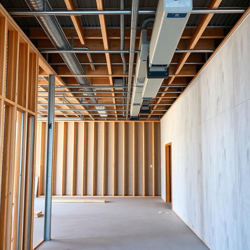 Interior buildout and framing
